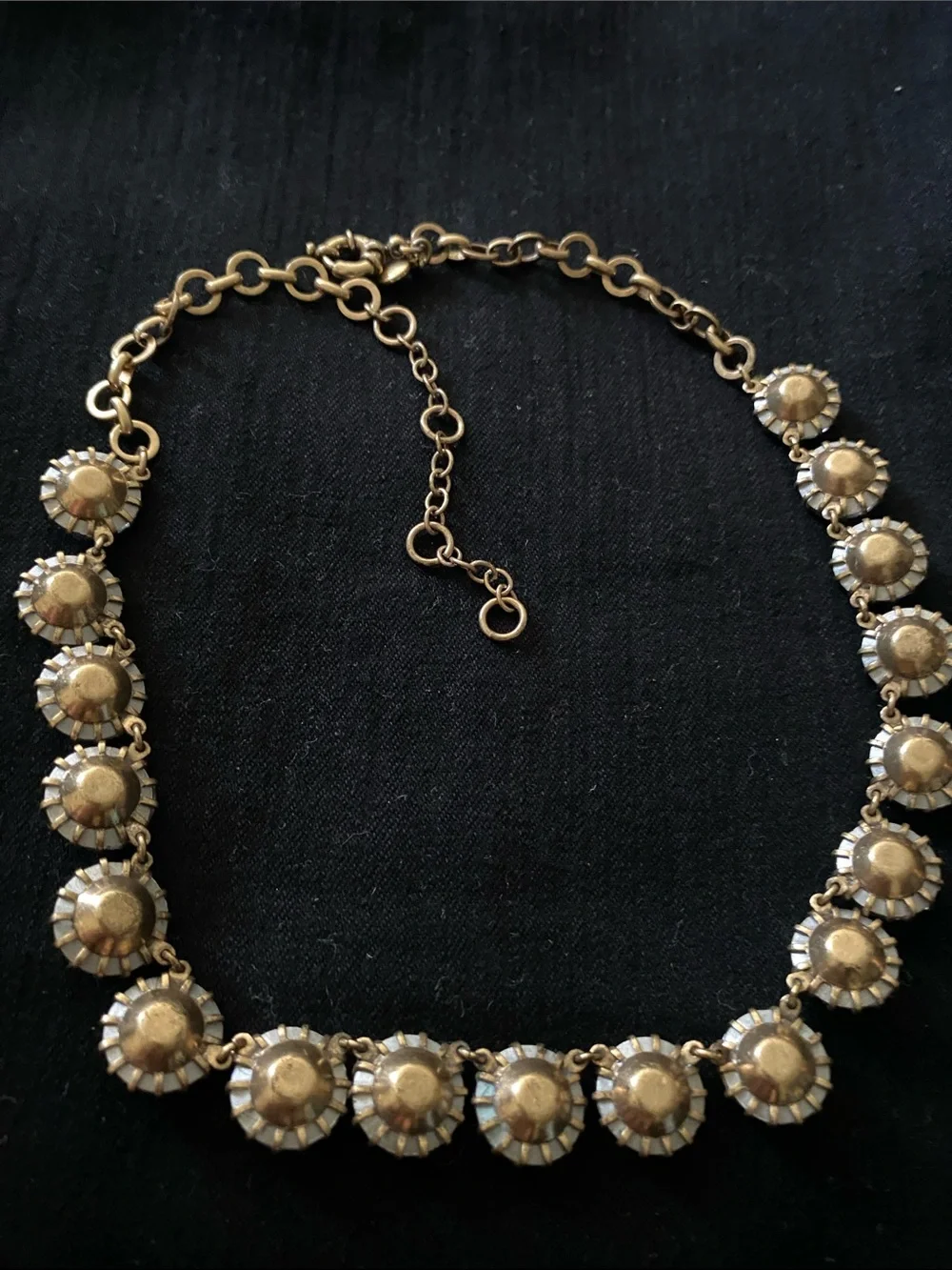 J  Crew Anna  Wintour Necklace Georgian   collet Riviere Rivoli Crystal Brûlée